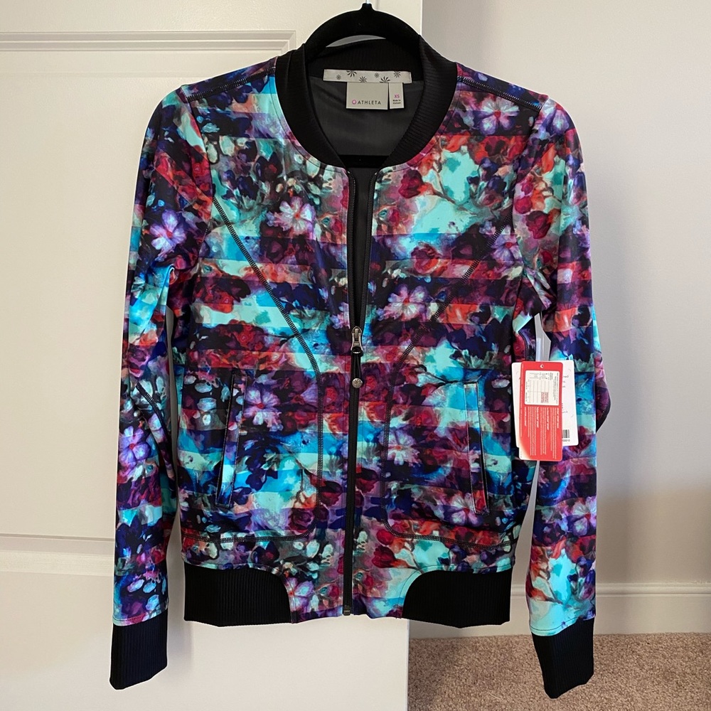 Athleta floral fade jacket XS